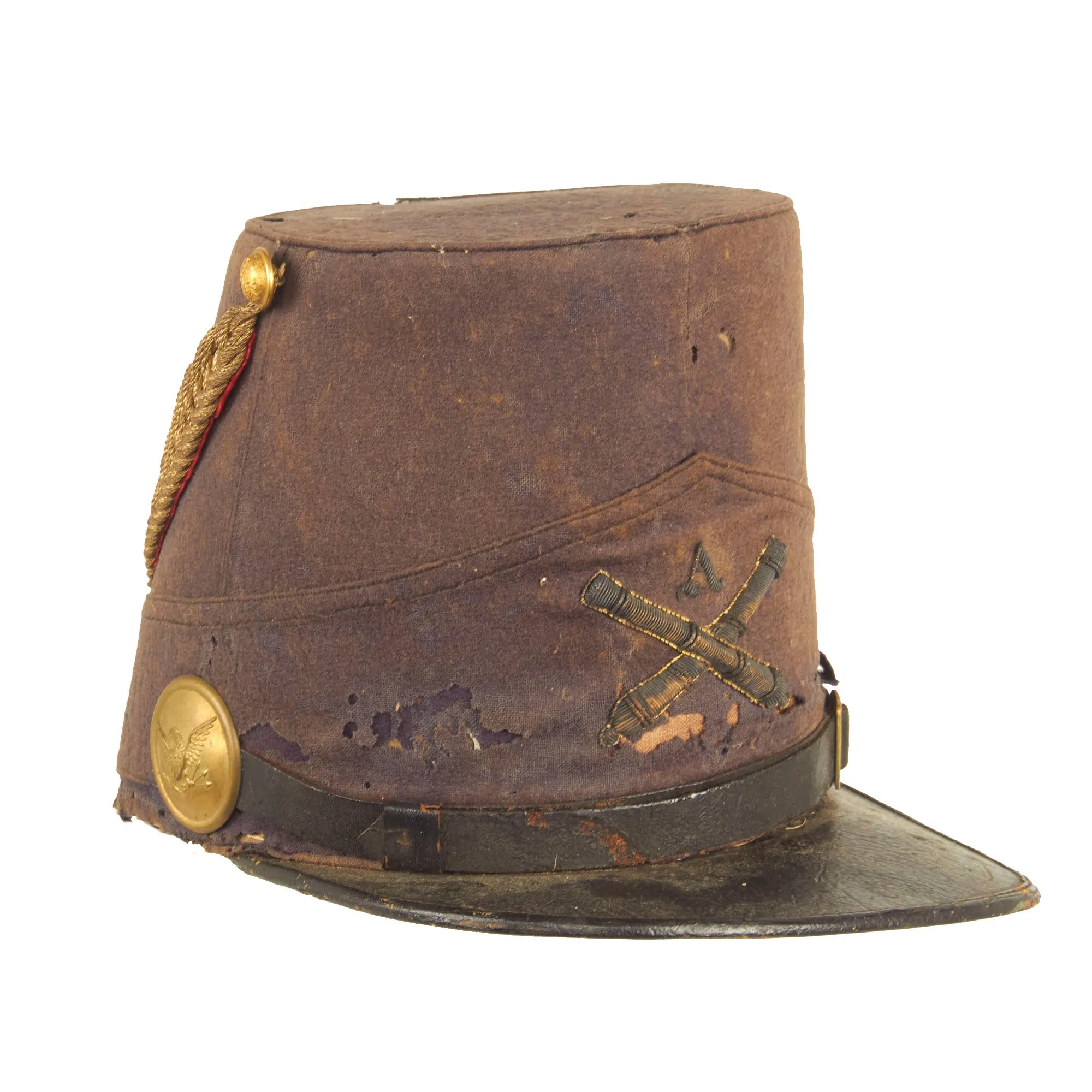 Original U.S. Pre Civil War Era State of Maine Heavy Artillery Model 1851 “Albert Cap” Shako