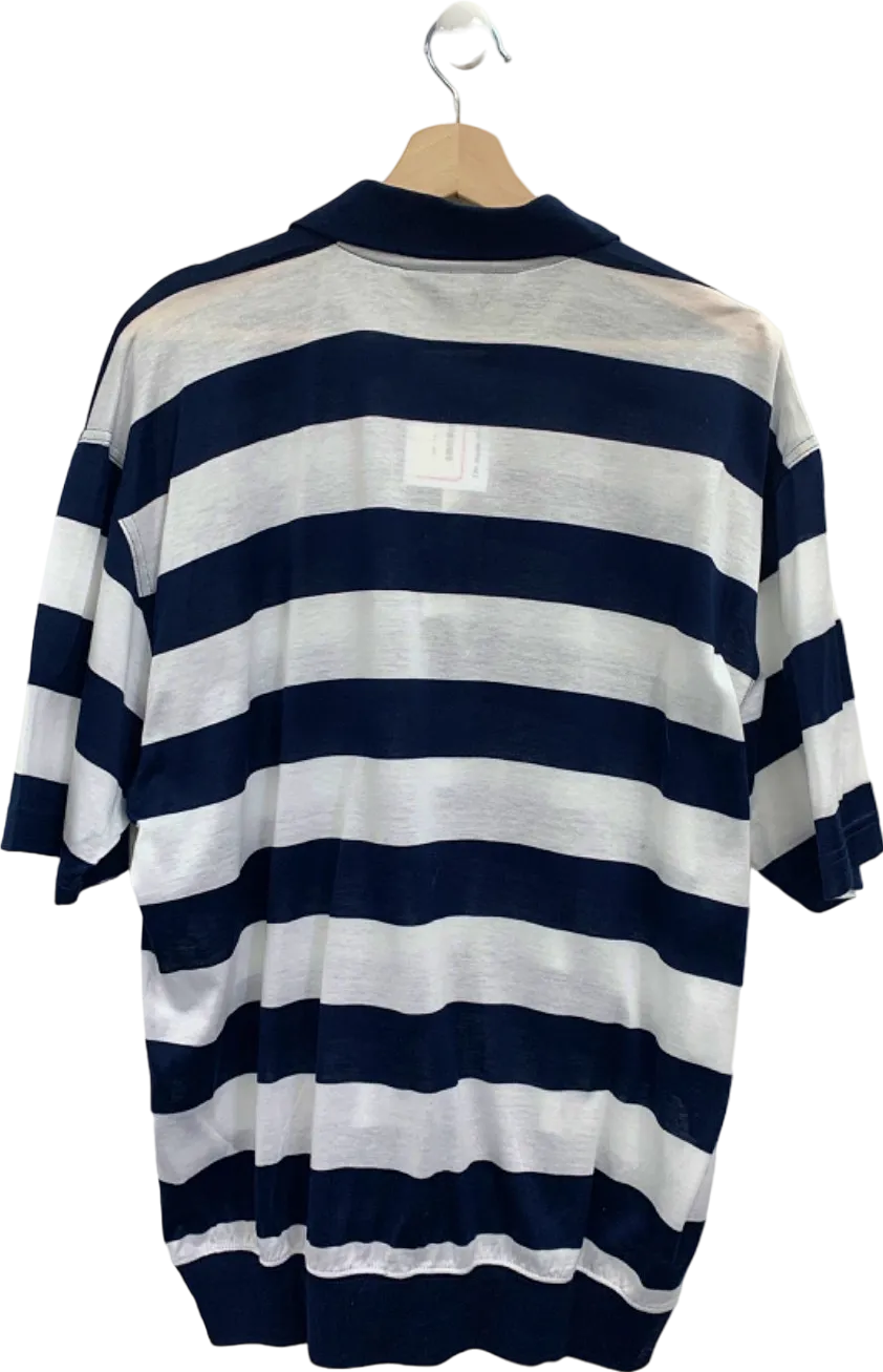 Paul & Shark Navy/White Striped Polo Shirt UK L