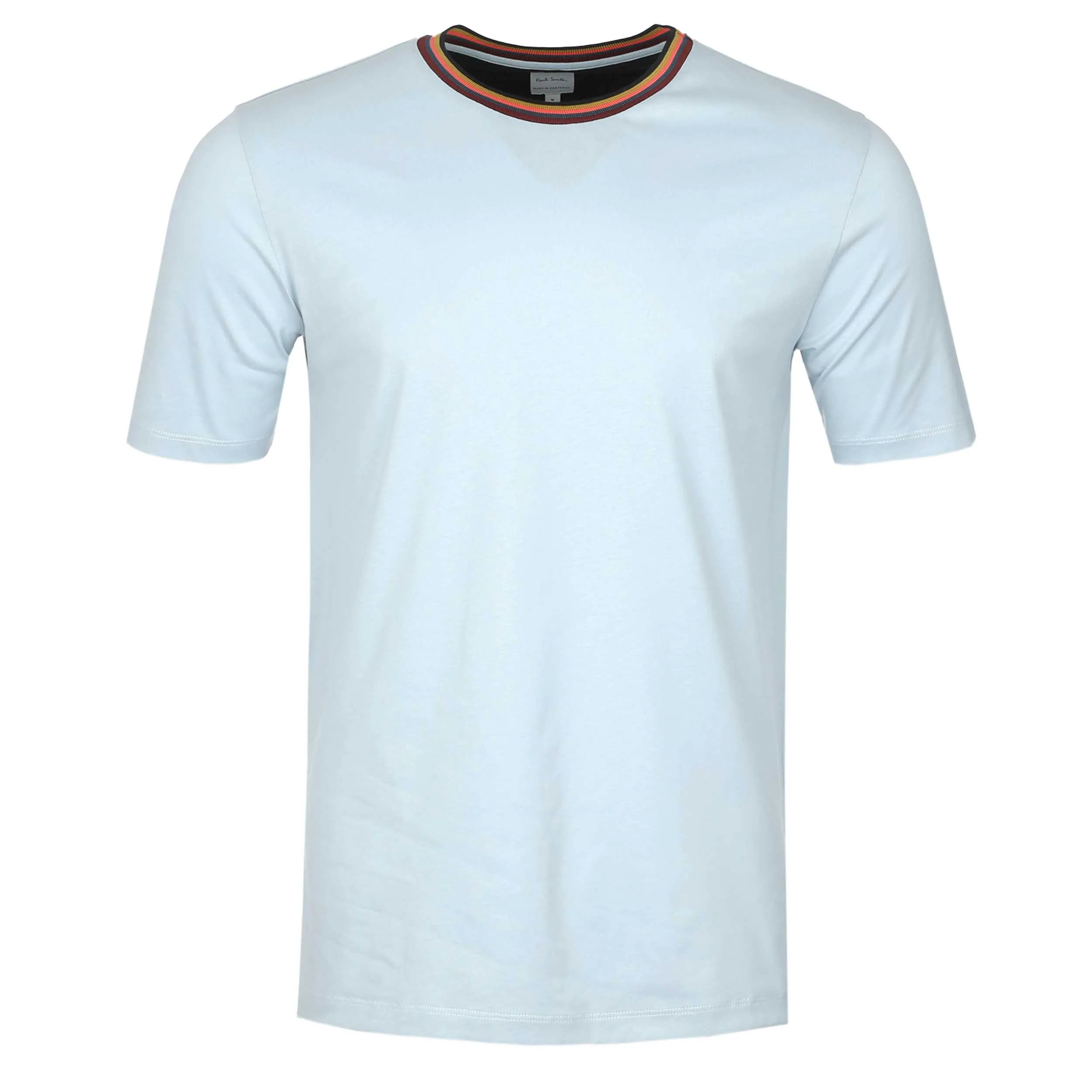 Paul Smith Stripe Rib T Shirt in Duck Egg Blue