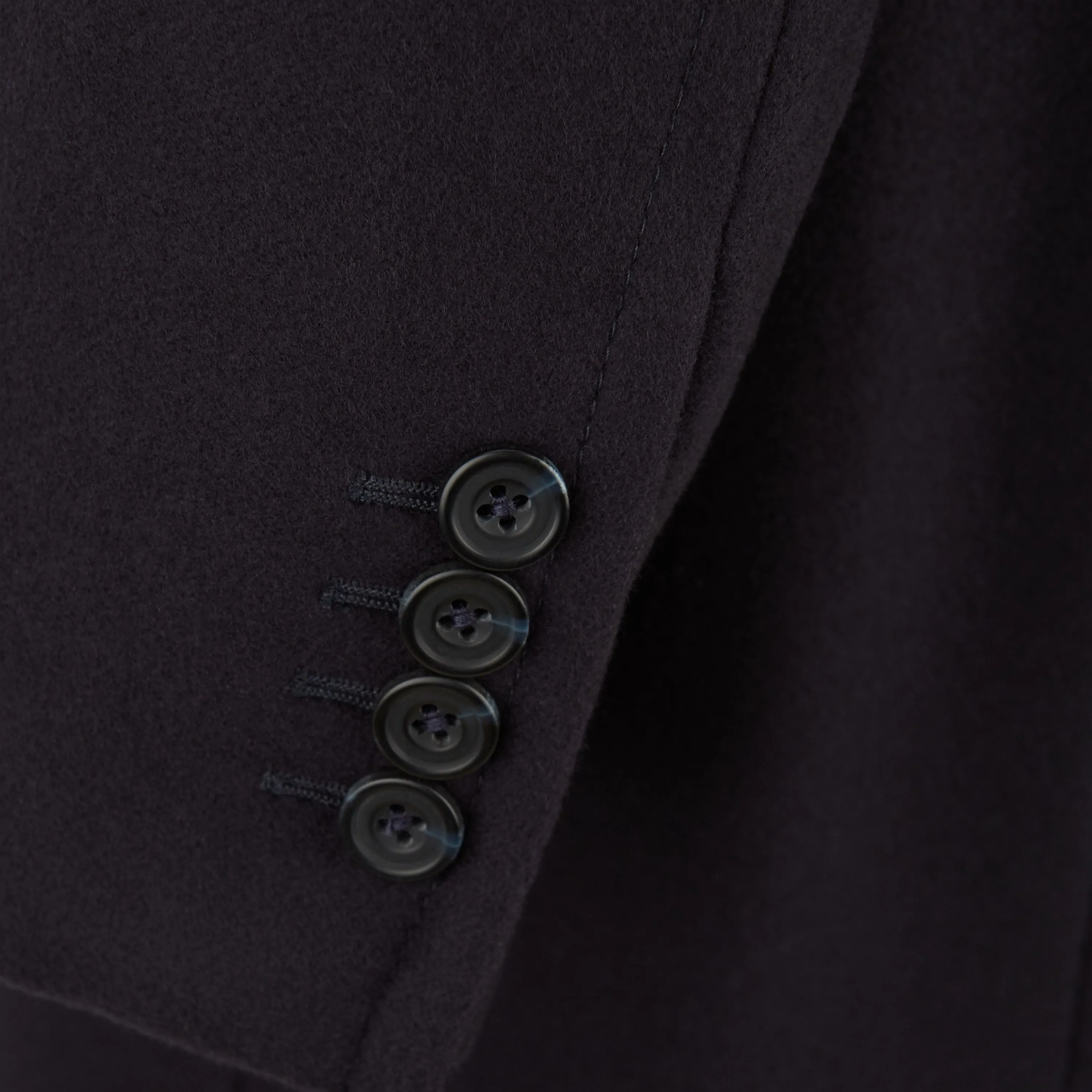 Perceval Navy Wool and Cashmere Coat