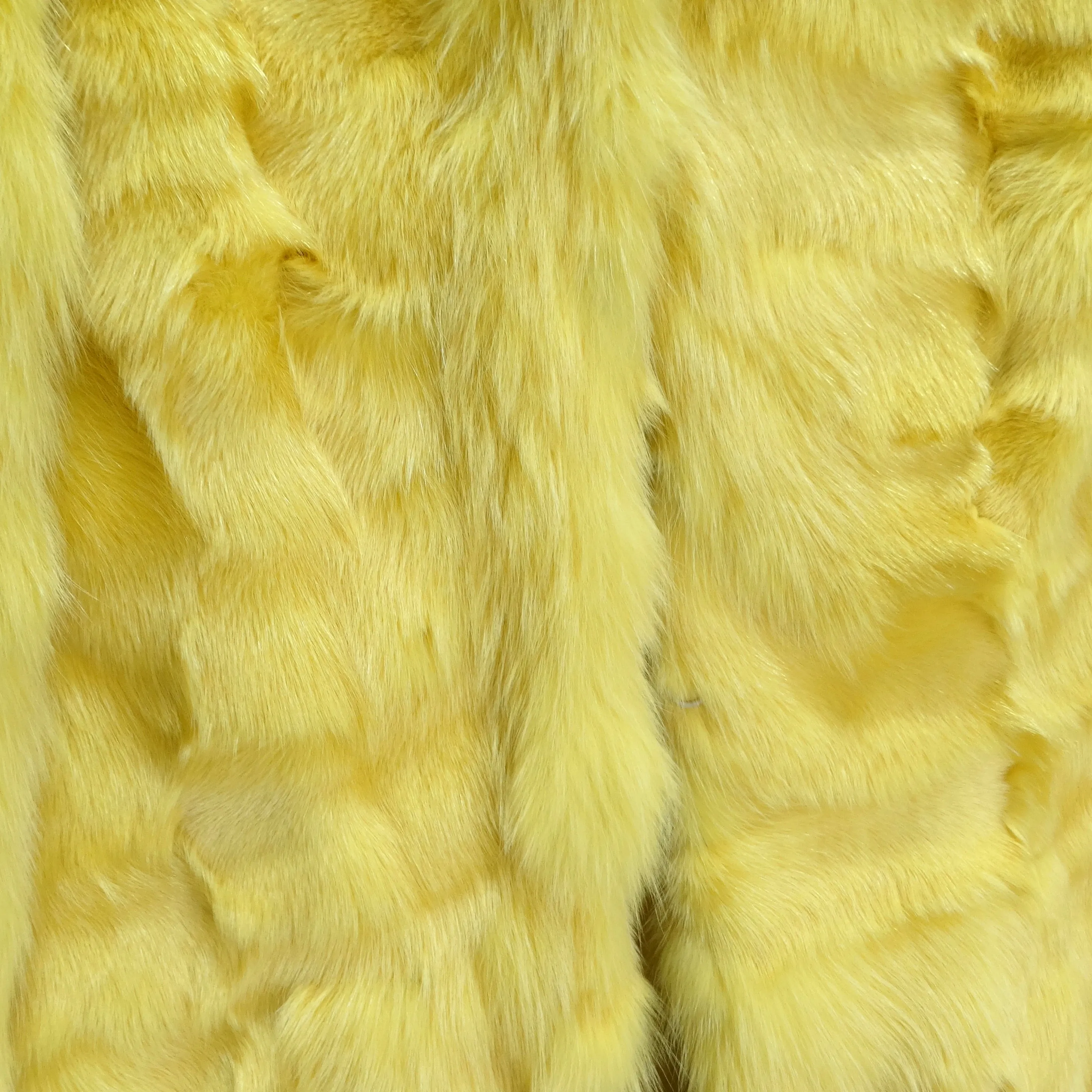 Philosophy di Alberta Ferretti 1990s Yellow Fox Fur Coat