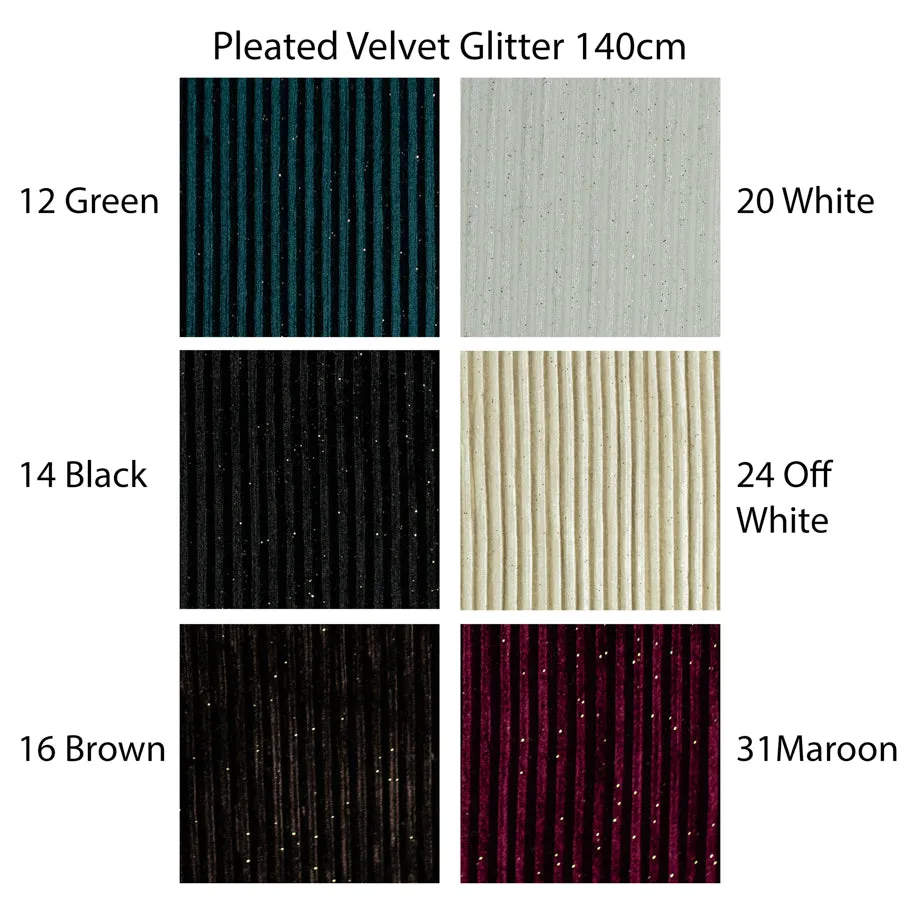 Pleated Velvet Glitter