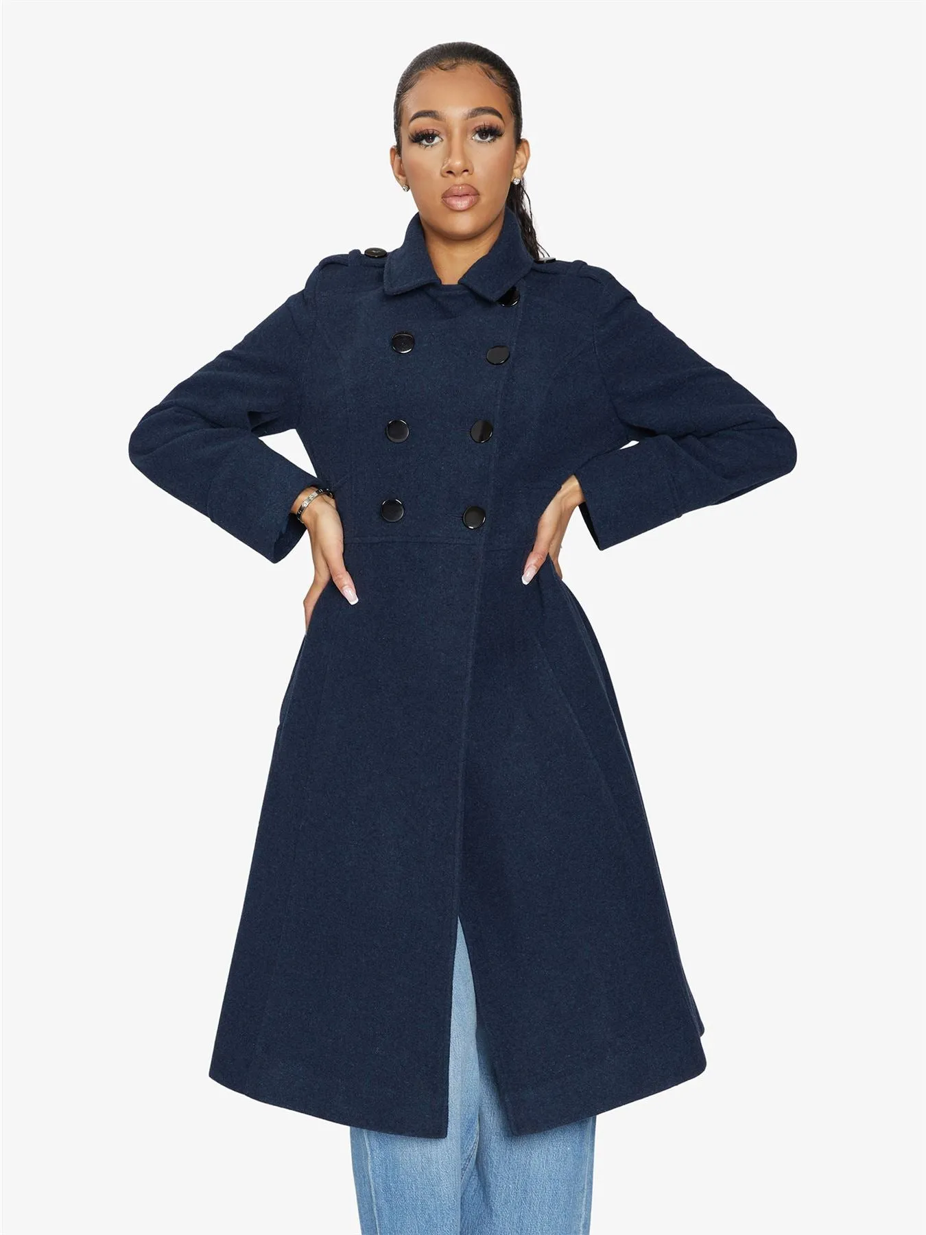 (Pre-Order) A-Line Double Breasted Coat