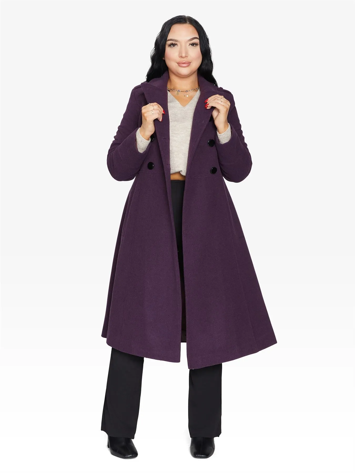 (Pre-Order) A-Line Double Breasted Coat