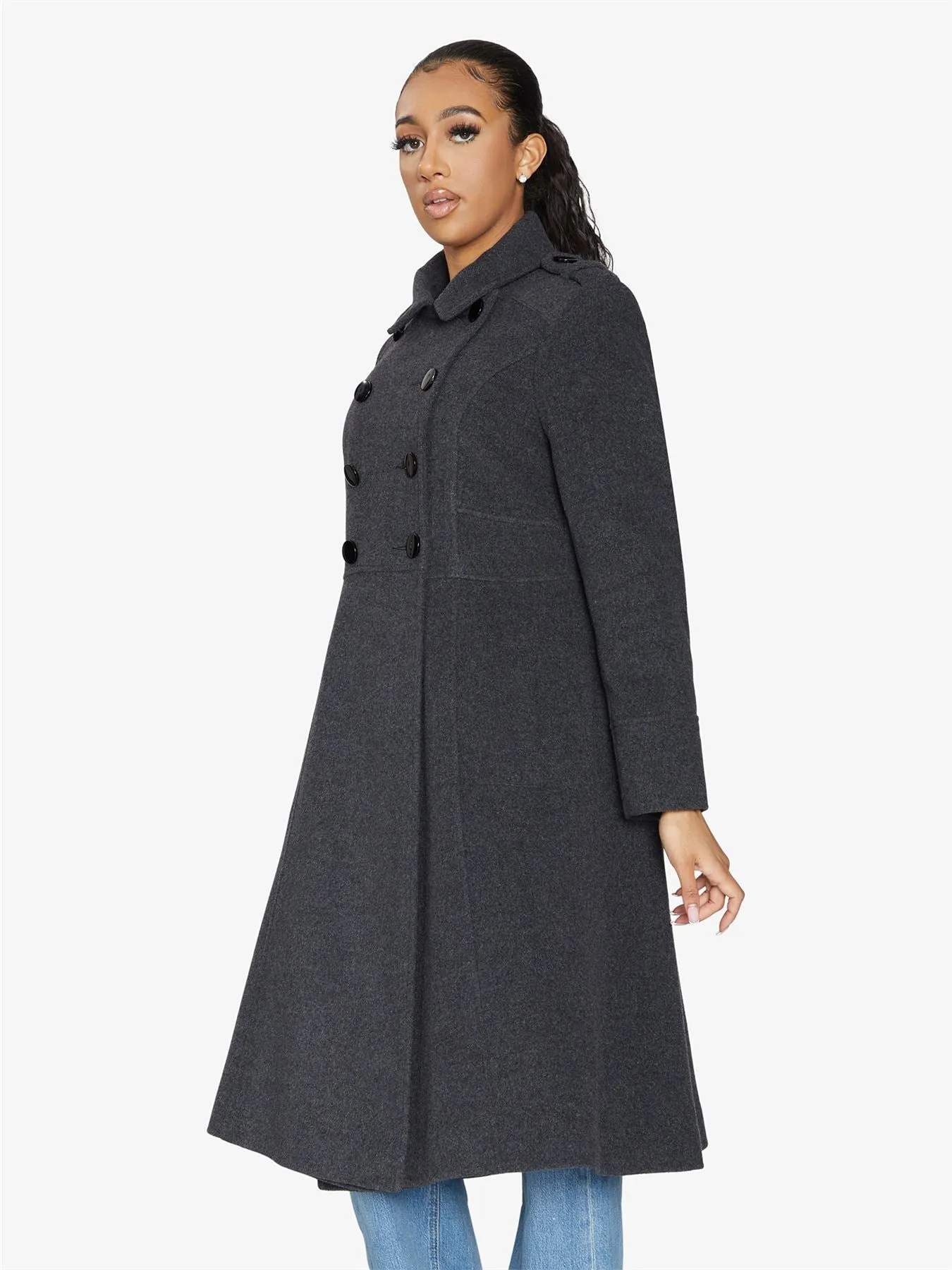 (Pre-Order) A-Line Double Breasted Coat