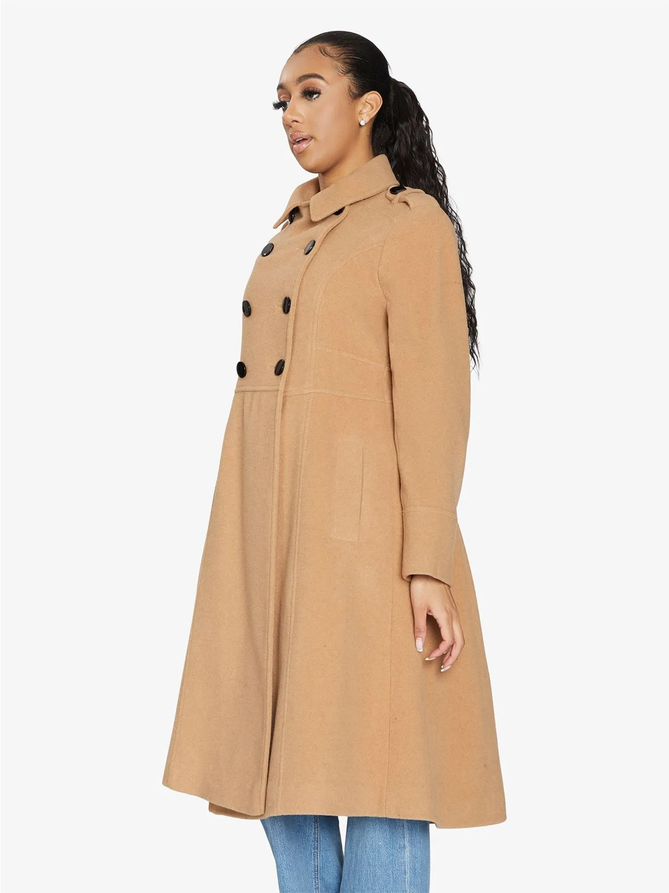 (Pre-Order) A-Line Double Breasted Coat