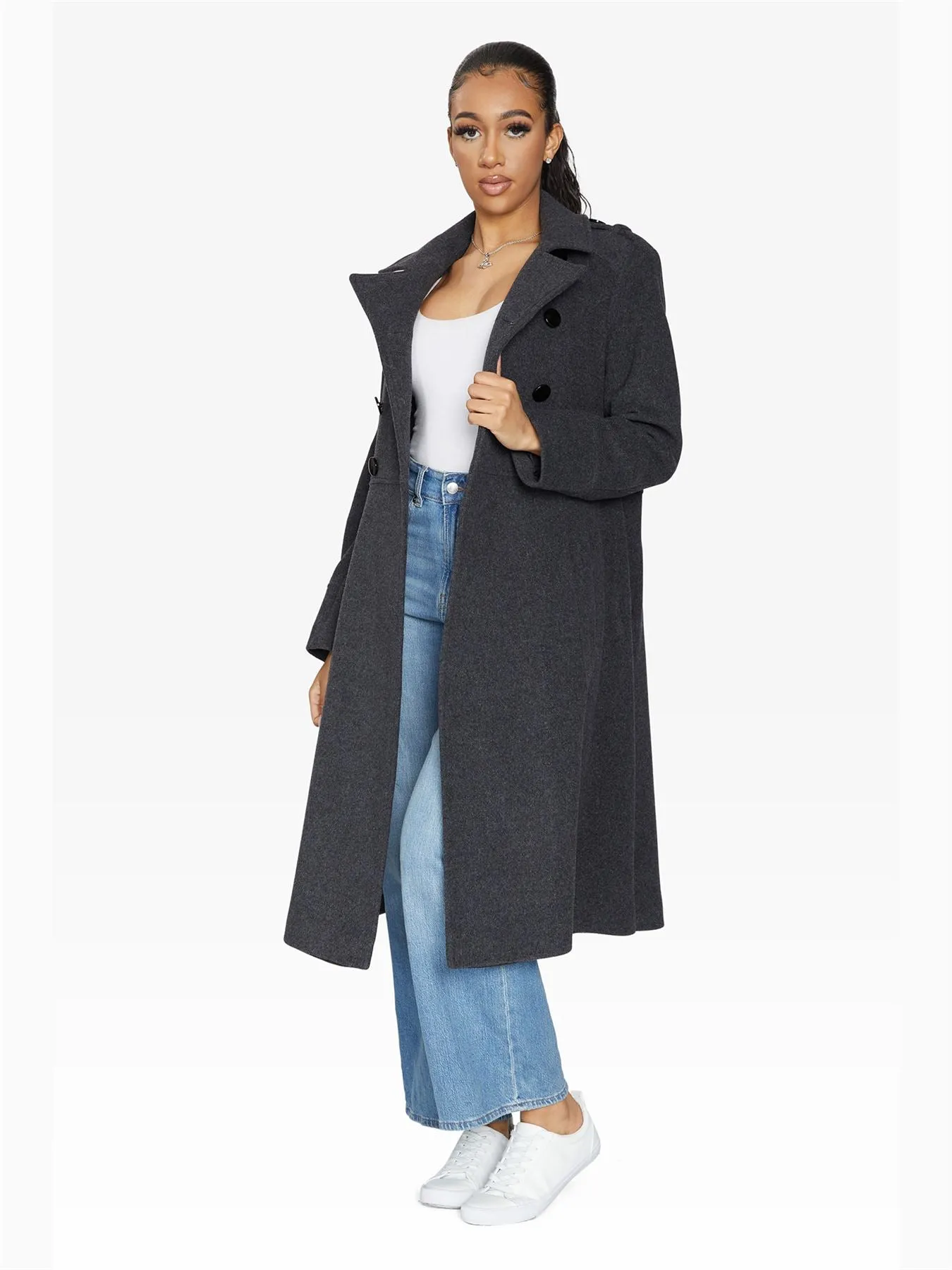 (Pre-Order) A-Line Double Breasted Coat