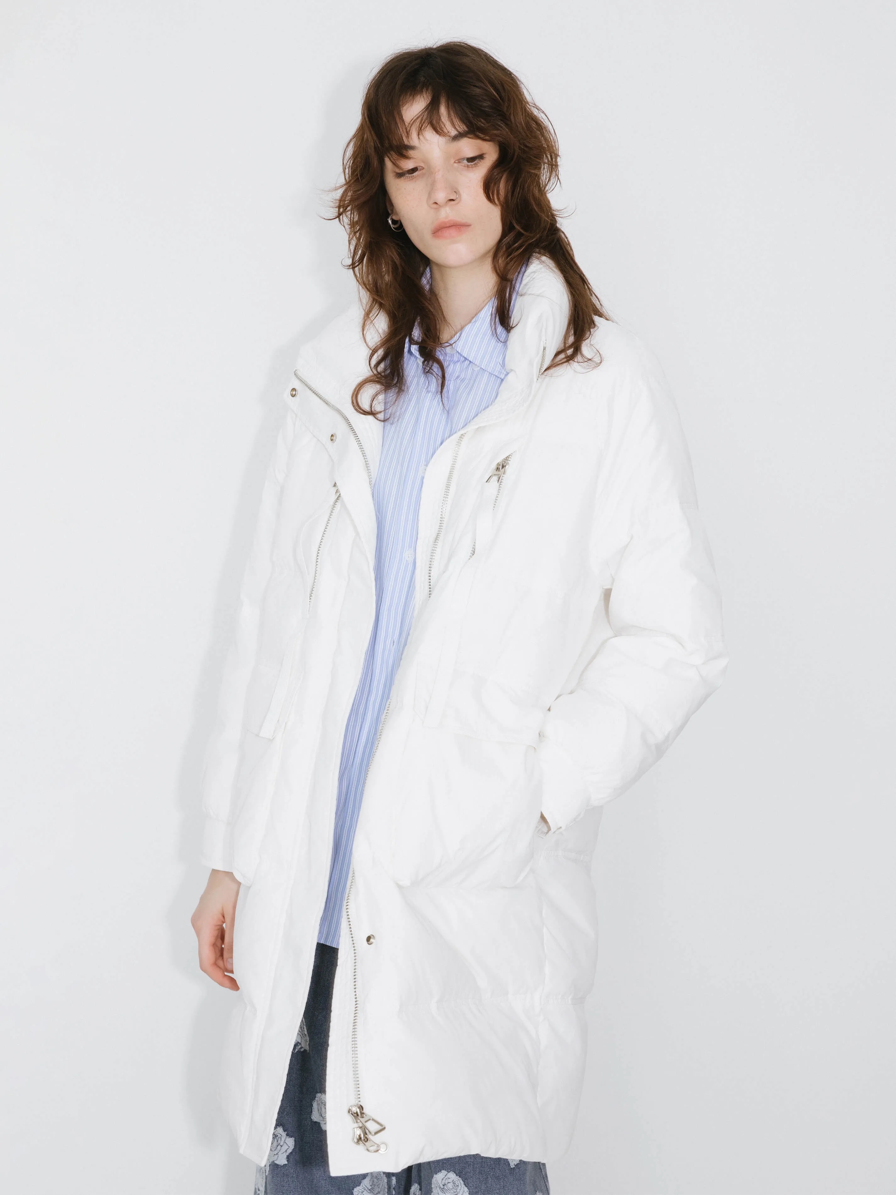 Raglan Long Puffer Down Coat