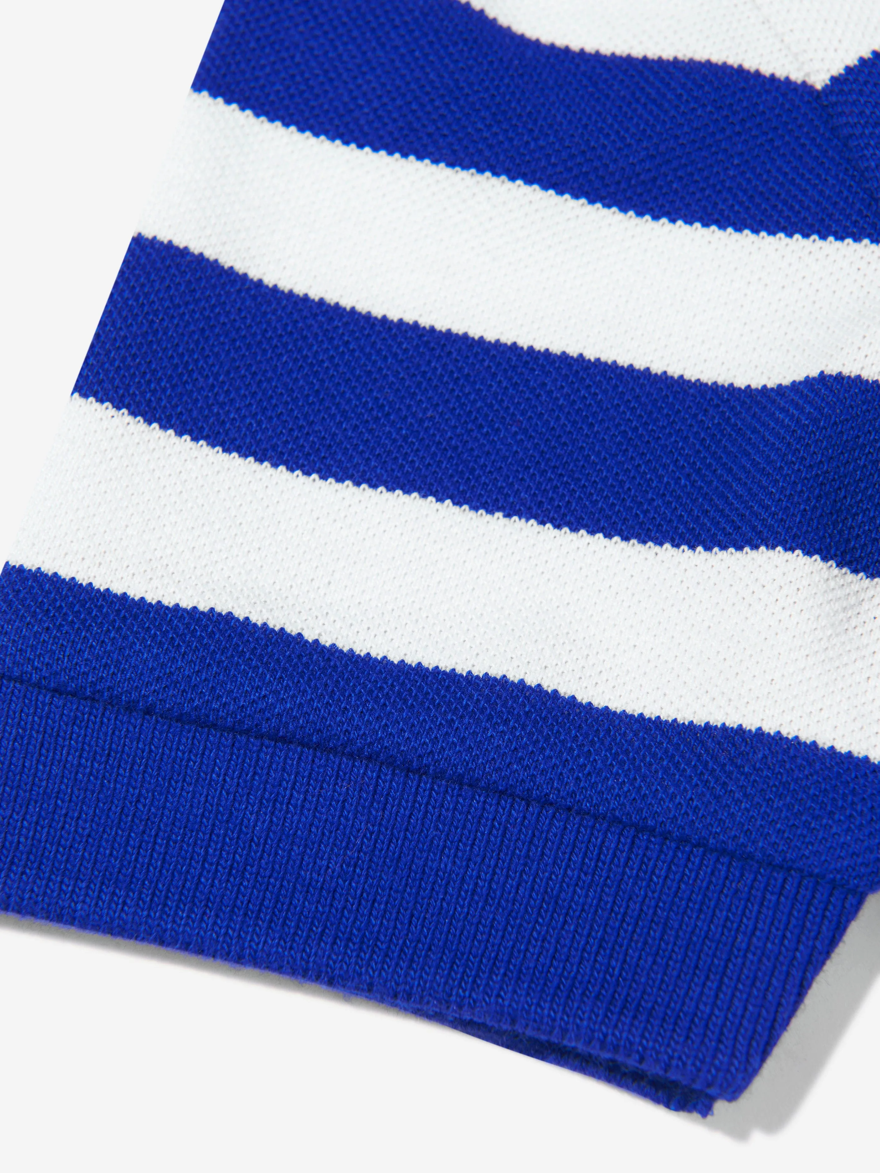 Ralph Lauren Boys Striped Polo Shirt in Blue