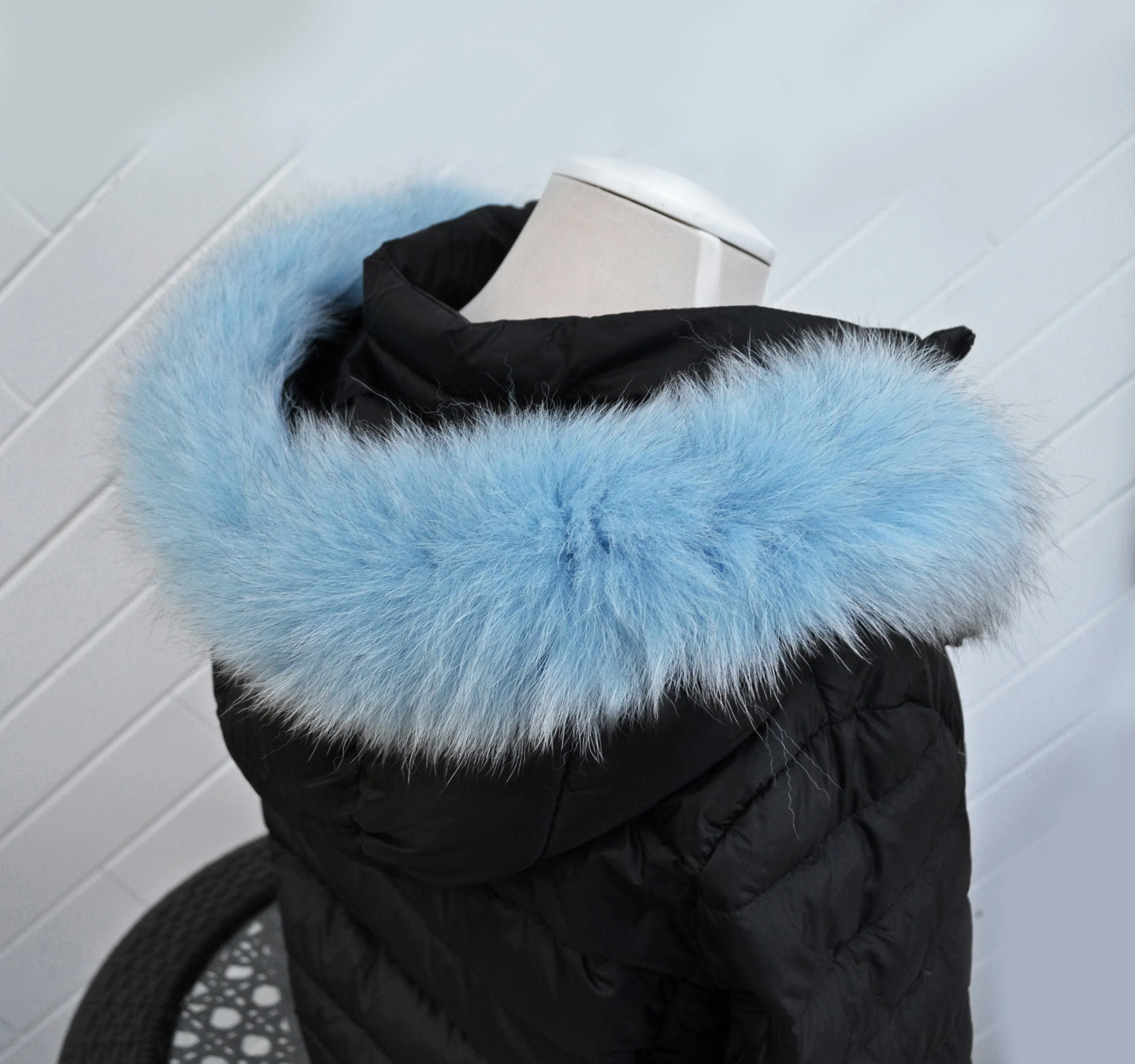 READY to SHIP, 60 cm Real Fox Fur (Tail) Trim Hood, Fur collar trim, Fox Fur Collar, Fur Scarf, Fur Ruff, Fur Hood, Fur stripe, Coat Trim