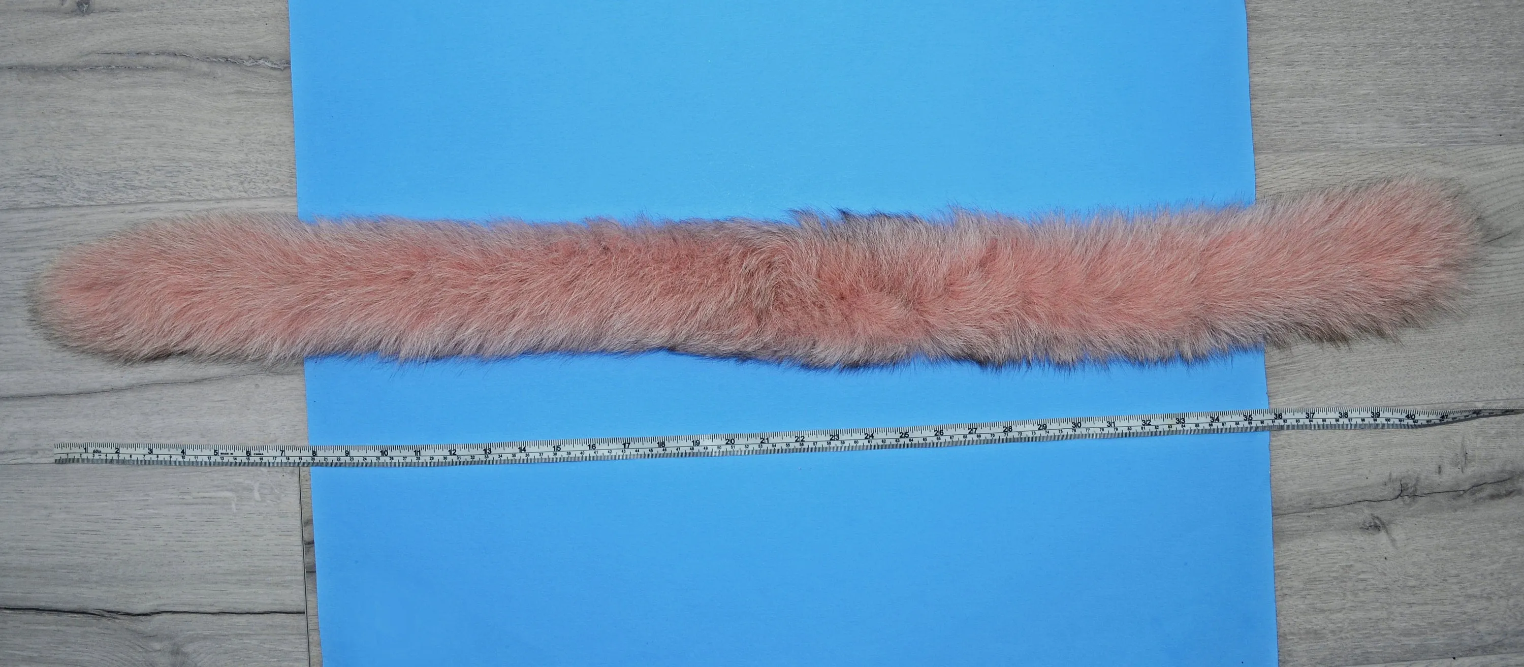 READY TO SHIP, Extra Long Real Fox Fur (Tail) Trim Hood, Fur collar trim, Fox Fur Collar, Fur Scarf, Fur Ruff, Fur Hood, Fur stripe, Powder