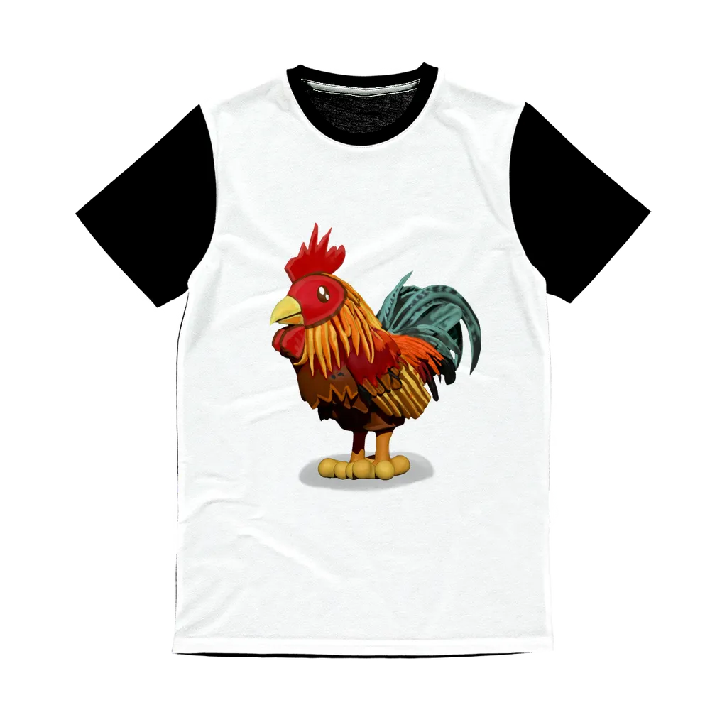 Rooster Classic Sublimation Panel T-Shirt