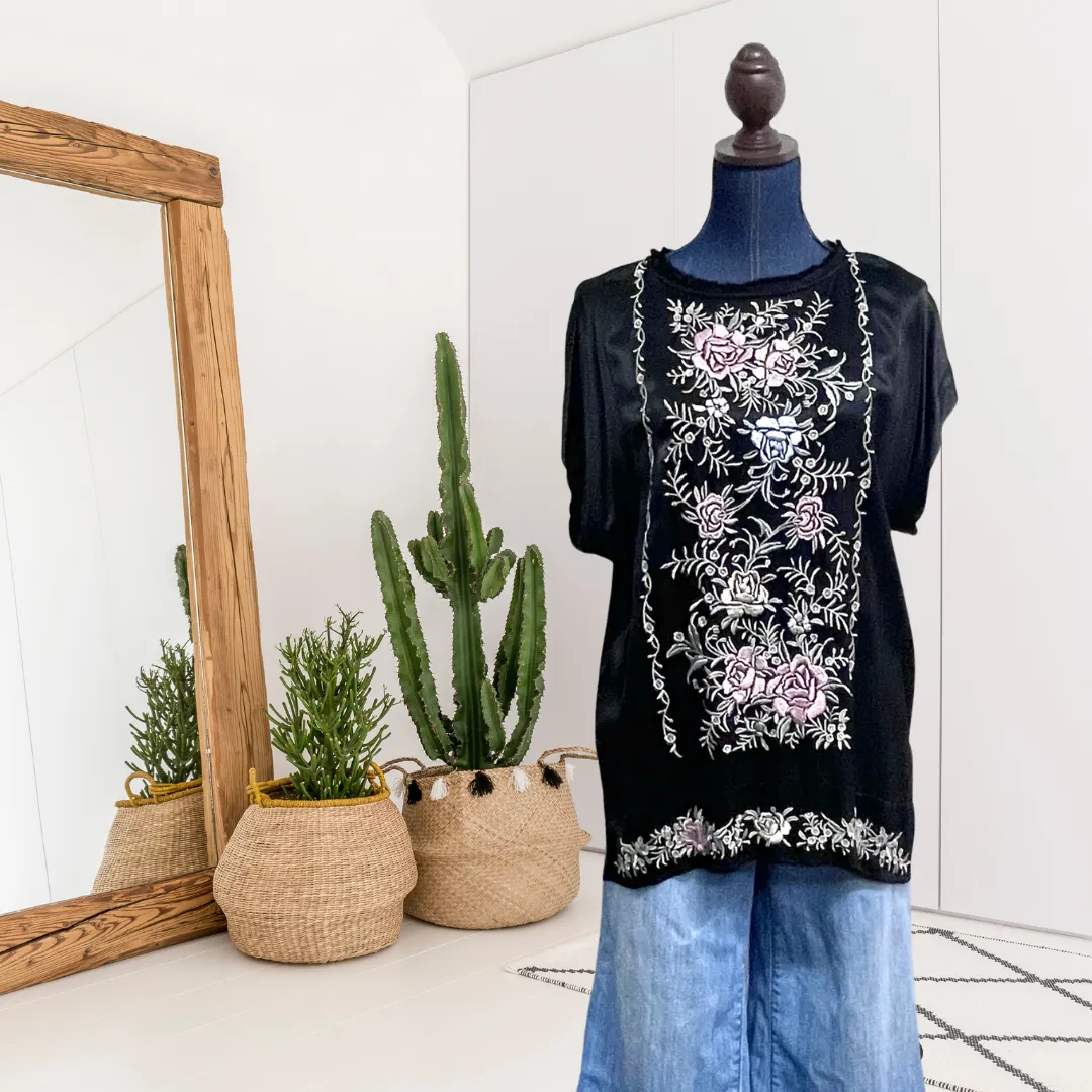 Satin Embroidered Tunic