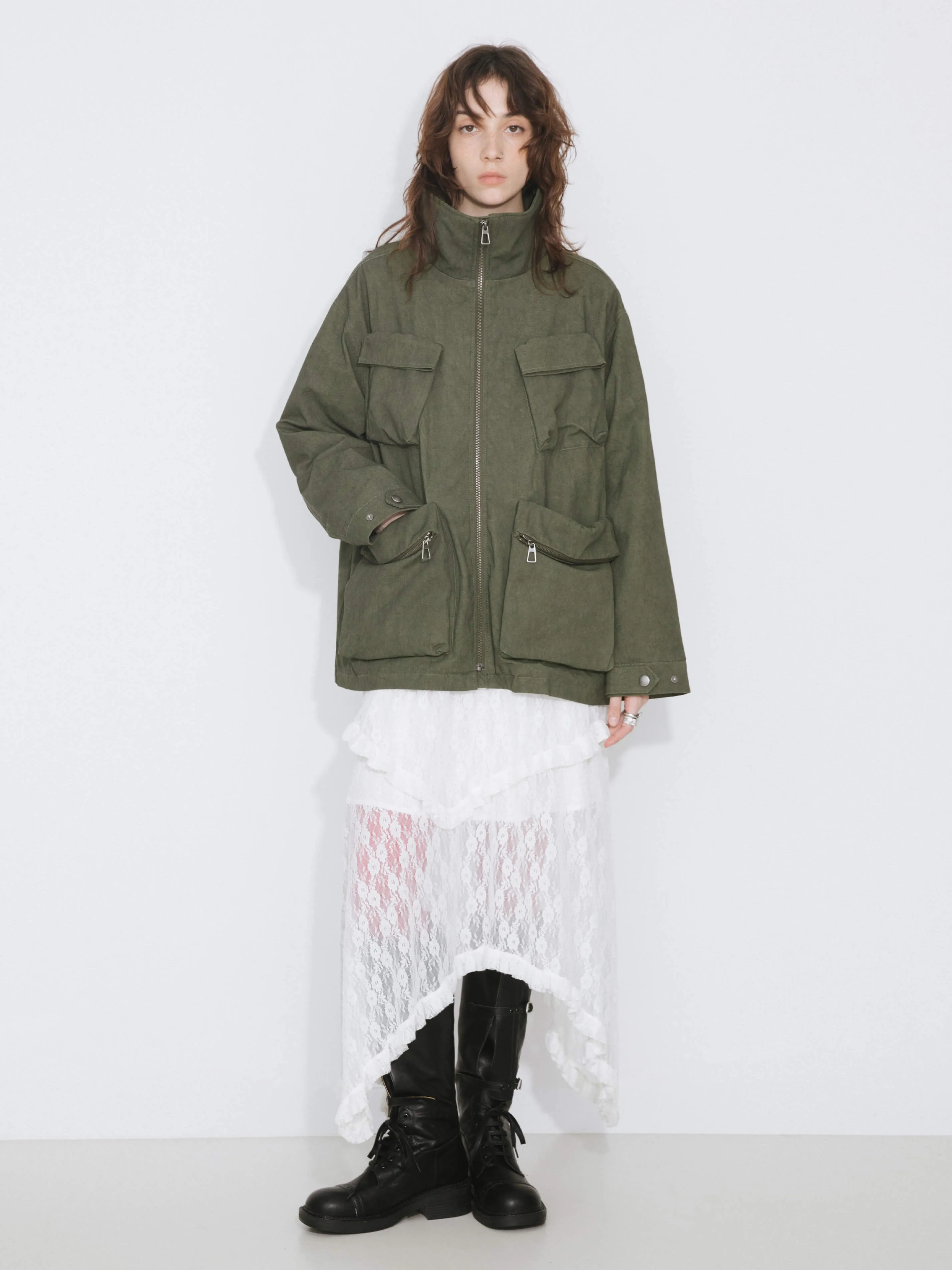 Short High Neck Puffer Jacket