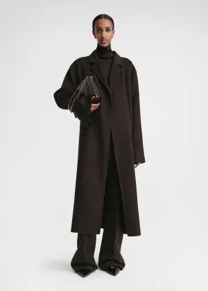 Signature wool doublé coat espresso