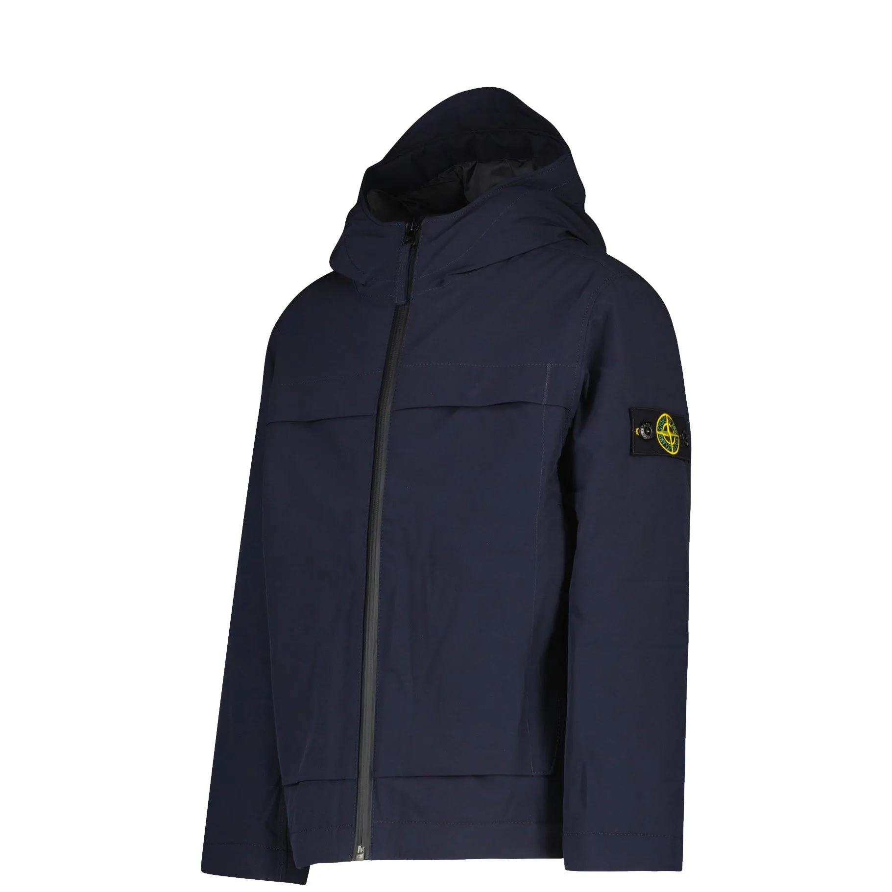 Stone Island Junior Navy Down Hooded Jacket