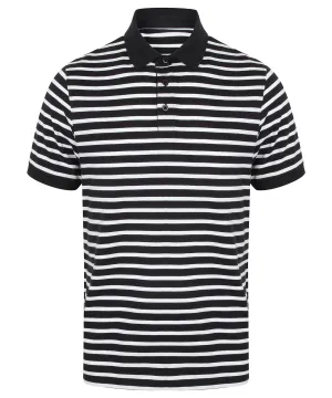 Striped Jersey polo shirt | Navy/White