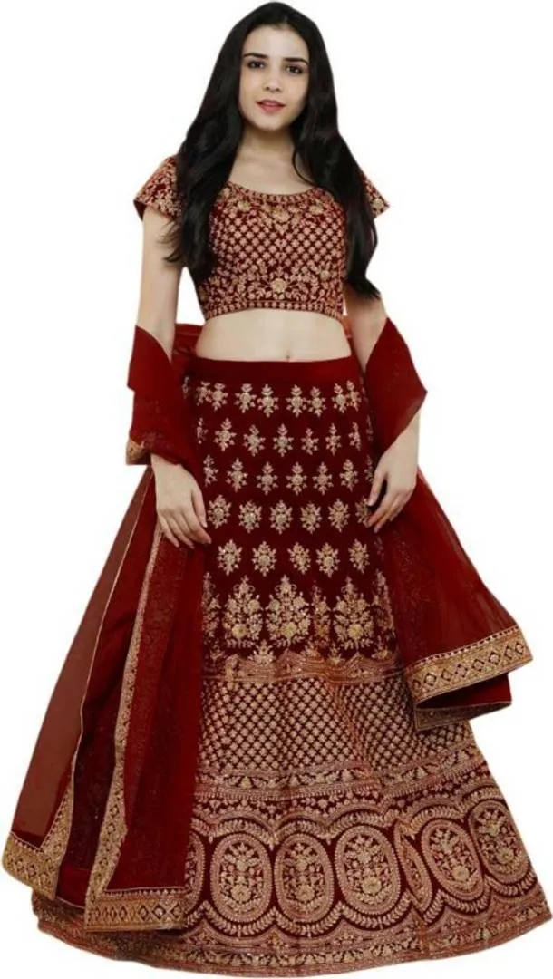 Stylish Silk Zari Work Lehenga Choli With Dupatta Set