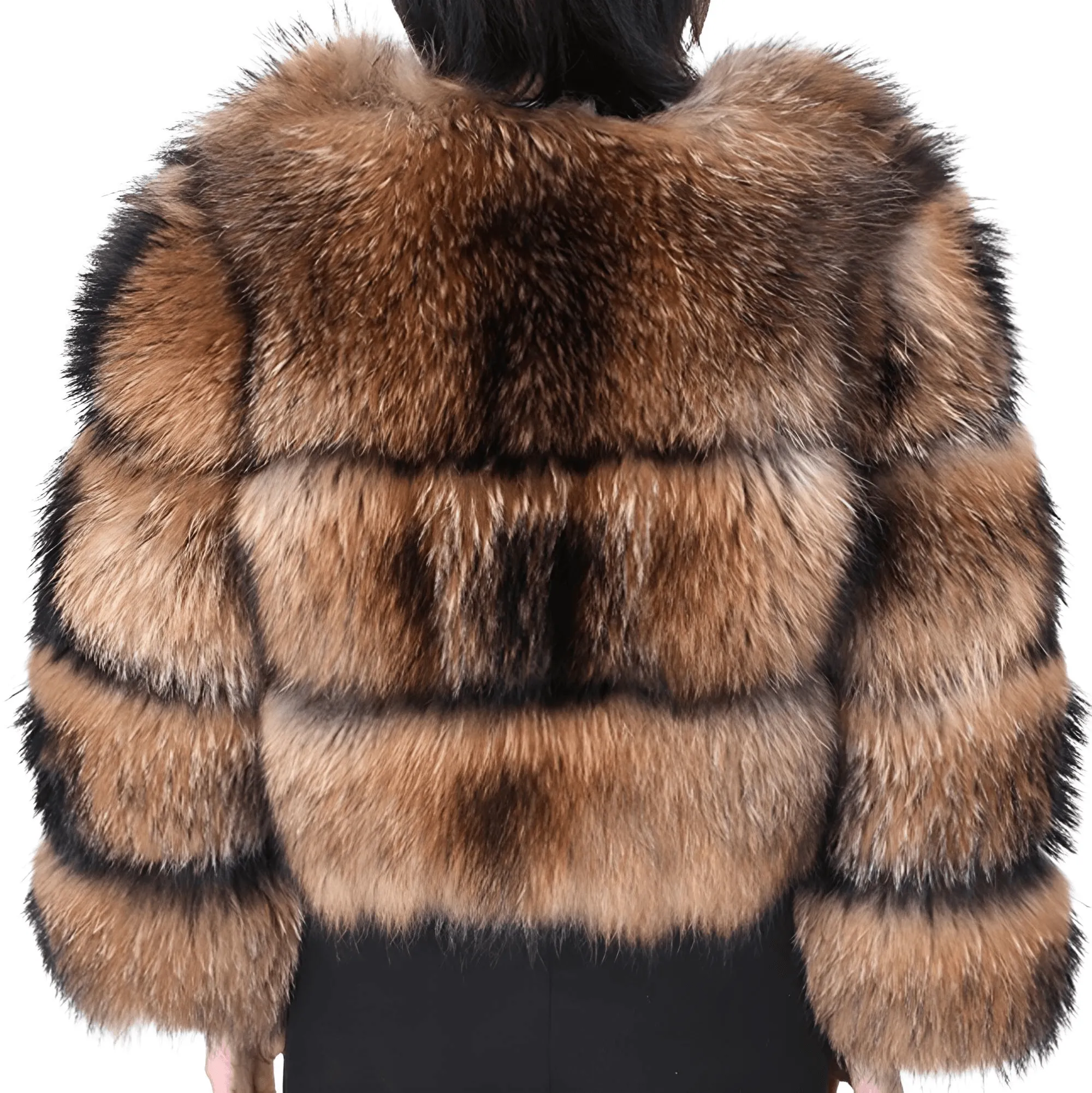 Super Hot Winter Luxury Women's Thick Real Fur Coat Natural Fox Fur Jacket Plus Size Jackets Female