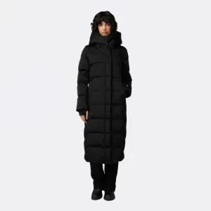 Talyse-C Semi-Fitted Classic Down Coat With Bib & Hood (Black)