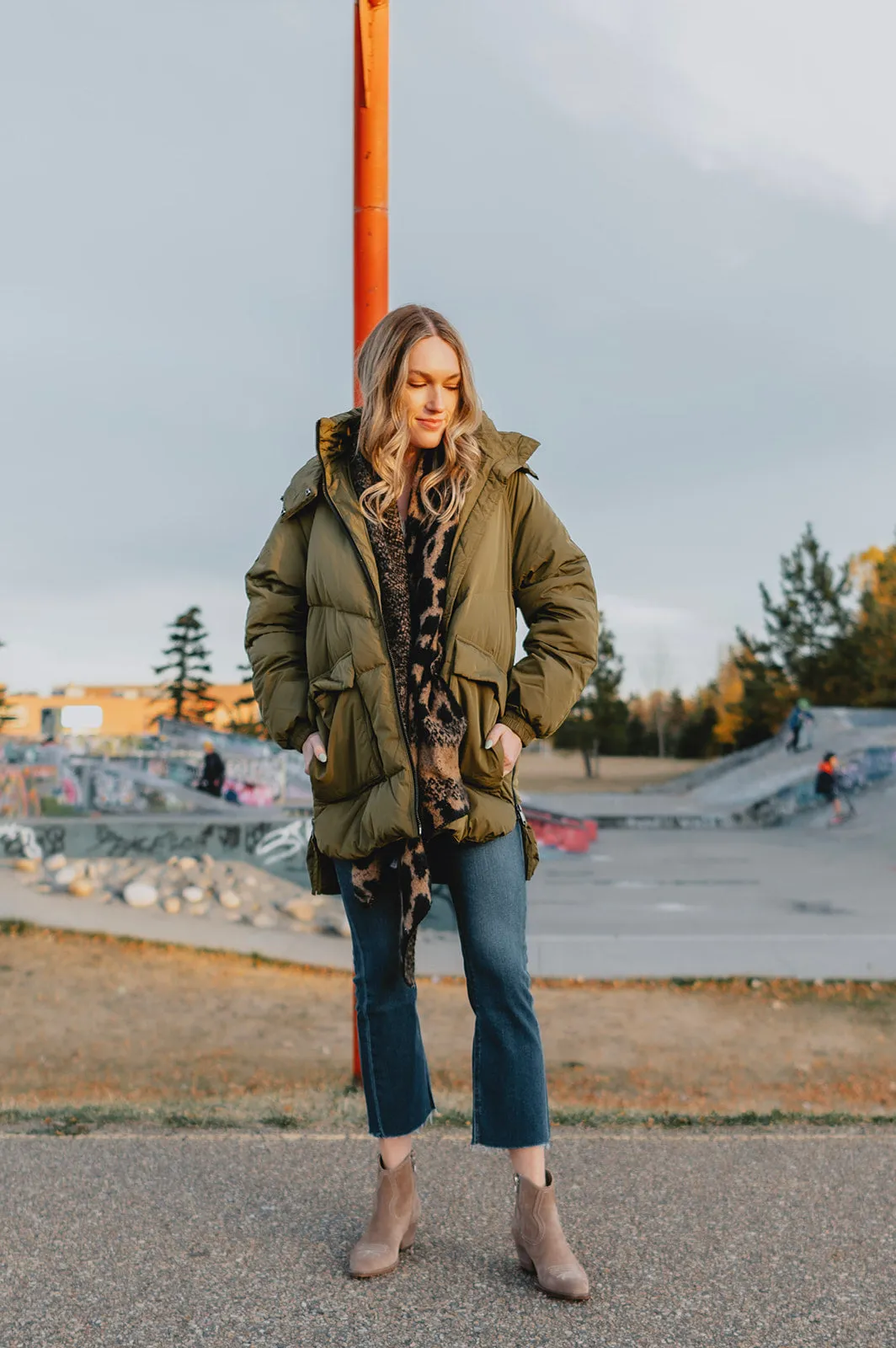 The Kae Puffer Coat - Olive