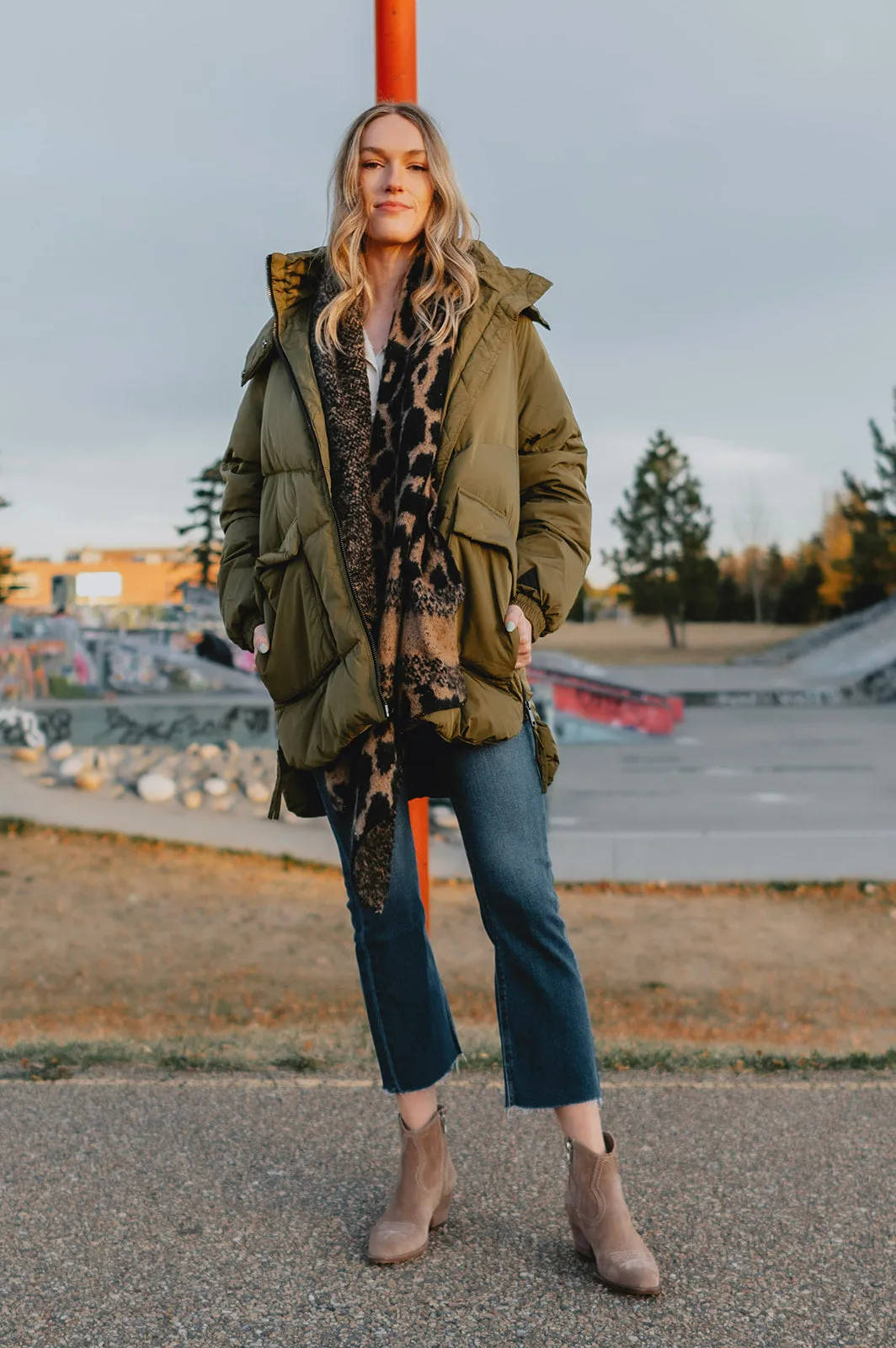 The Kae Puffer Coat - Olive