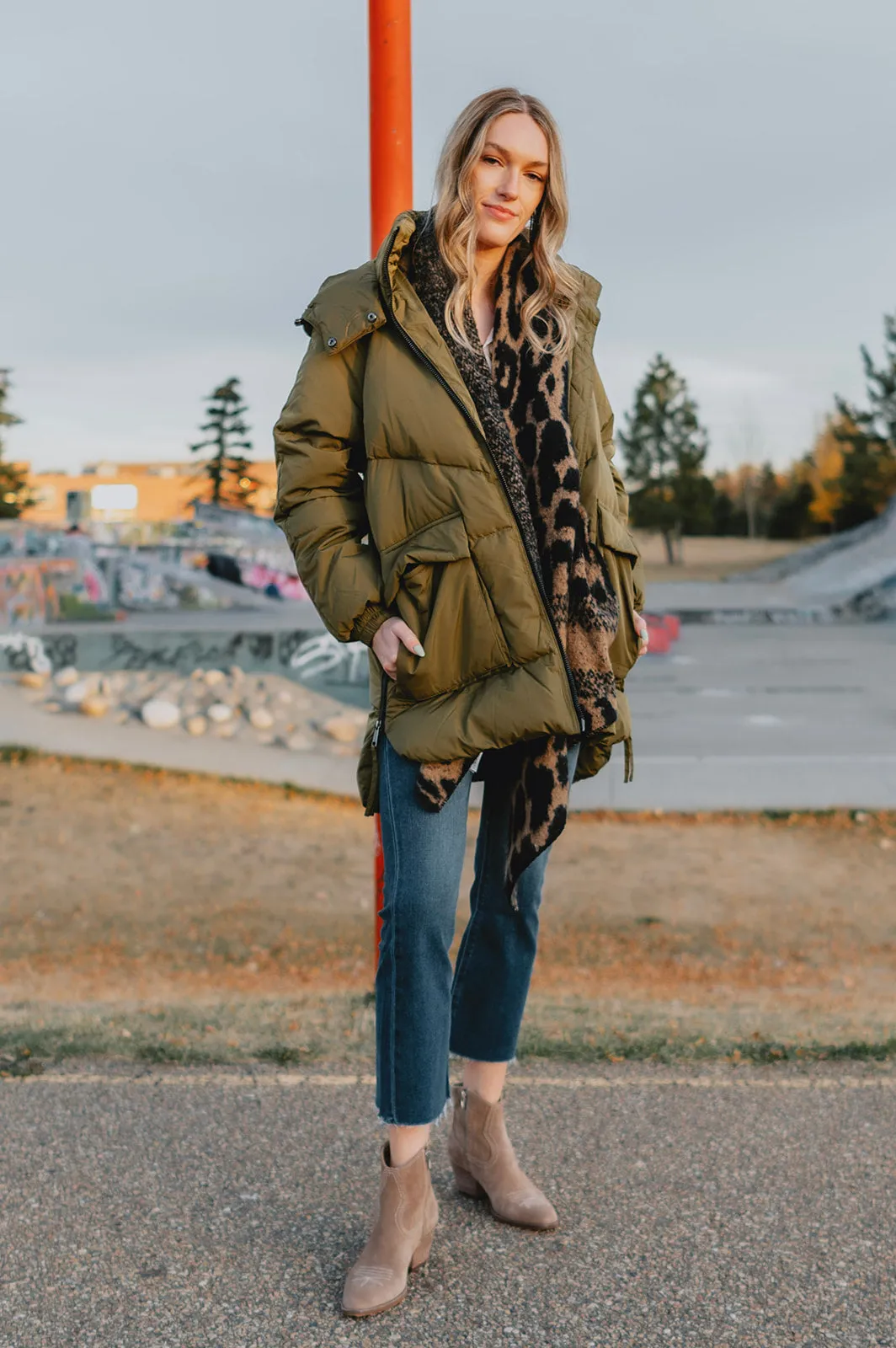 The Kae Puffer Coat - Olive