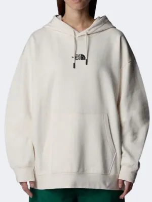 The North Face Essential Oversized Women Lifestyle Hoody White Dune