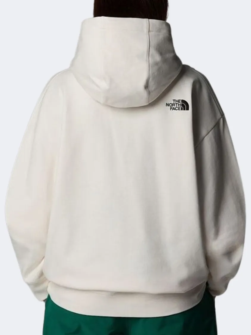 The North Face Essential Oversized Women Lifestyle Hoody White Dune