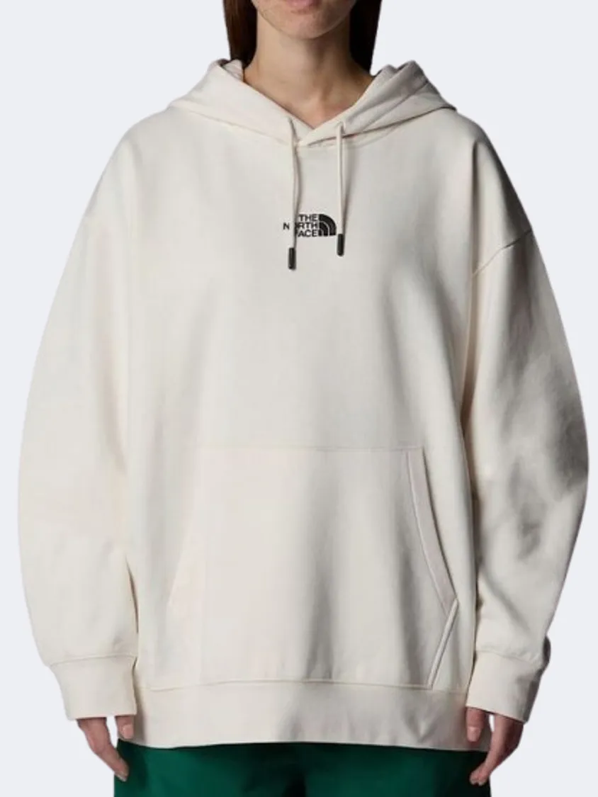 The North Face Essential Oversized Women Lifestyle Hoody White Dune