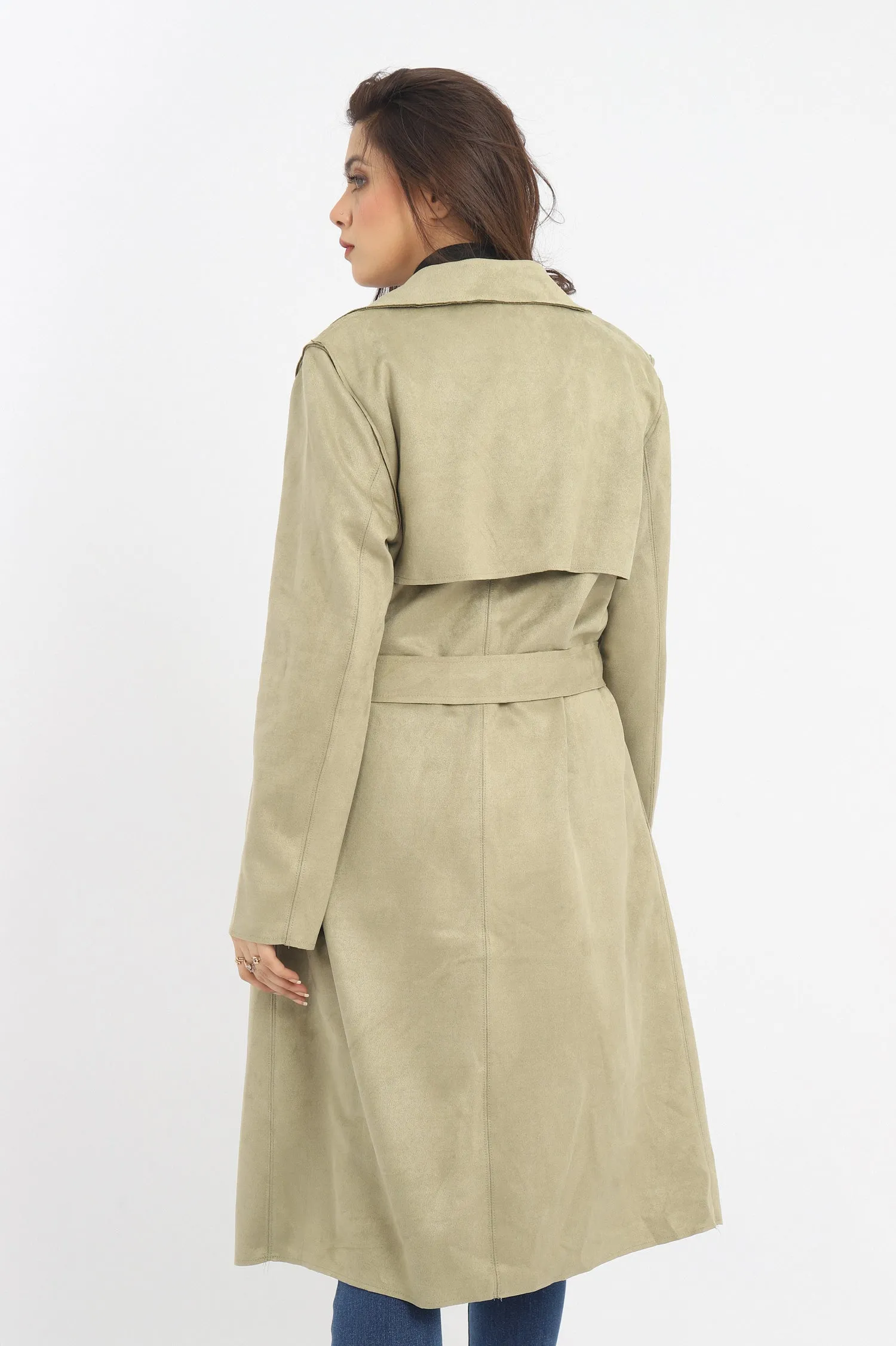 TRENCH COAT-ARMY-GREEN