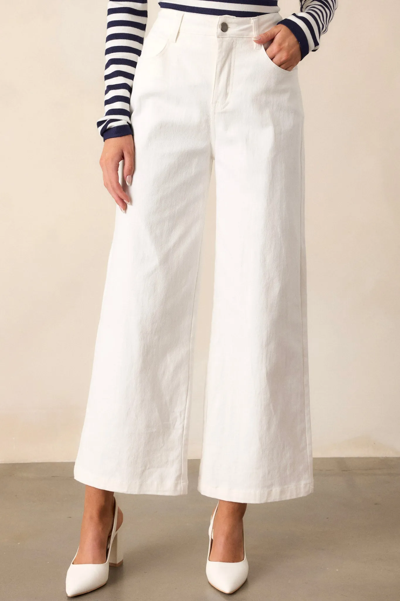 Urban Nomad Ivory Wide Leg Jeans