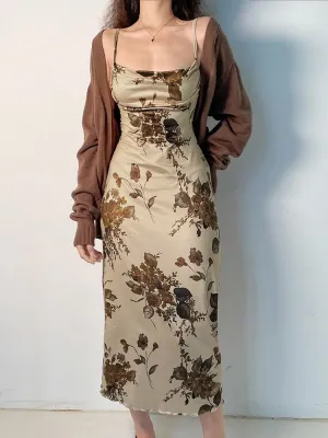 Vintage Floral Maxi Dress