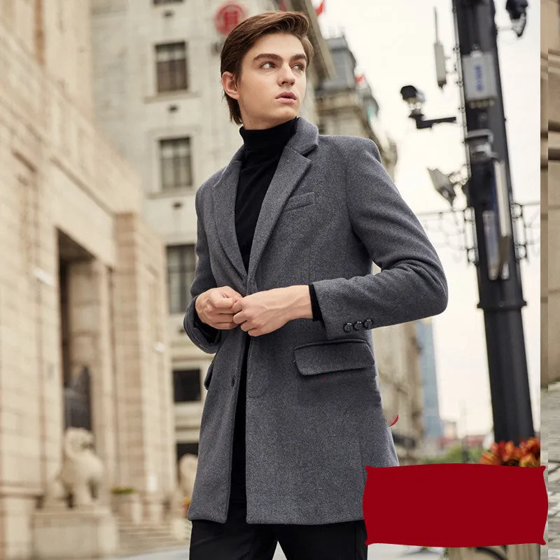 Winter Woolen Coat Men's