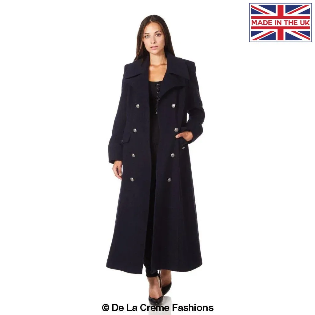 Wool Blend Double Breasted Maxi Coat (2004-WOOL)