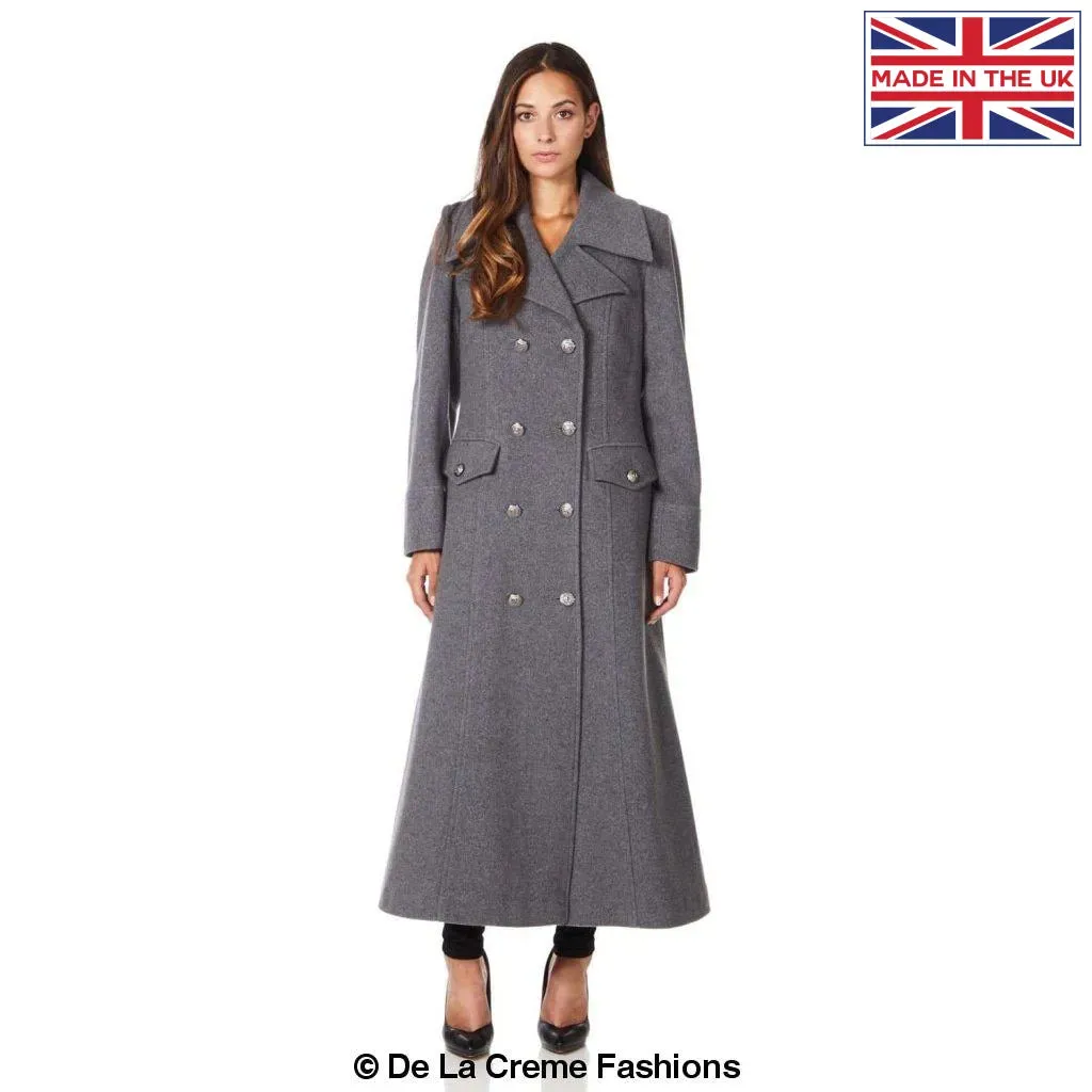 Wool Blend Double Breasted Maxi Coat (2004-WOOL)