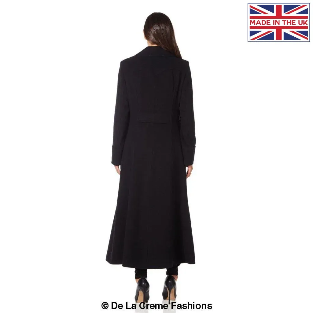 Wool Blend Double Breasted Maxi Coat (2004-WOOL)