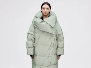 Wrap Down Coat - Reflective Jade