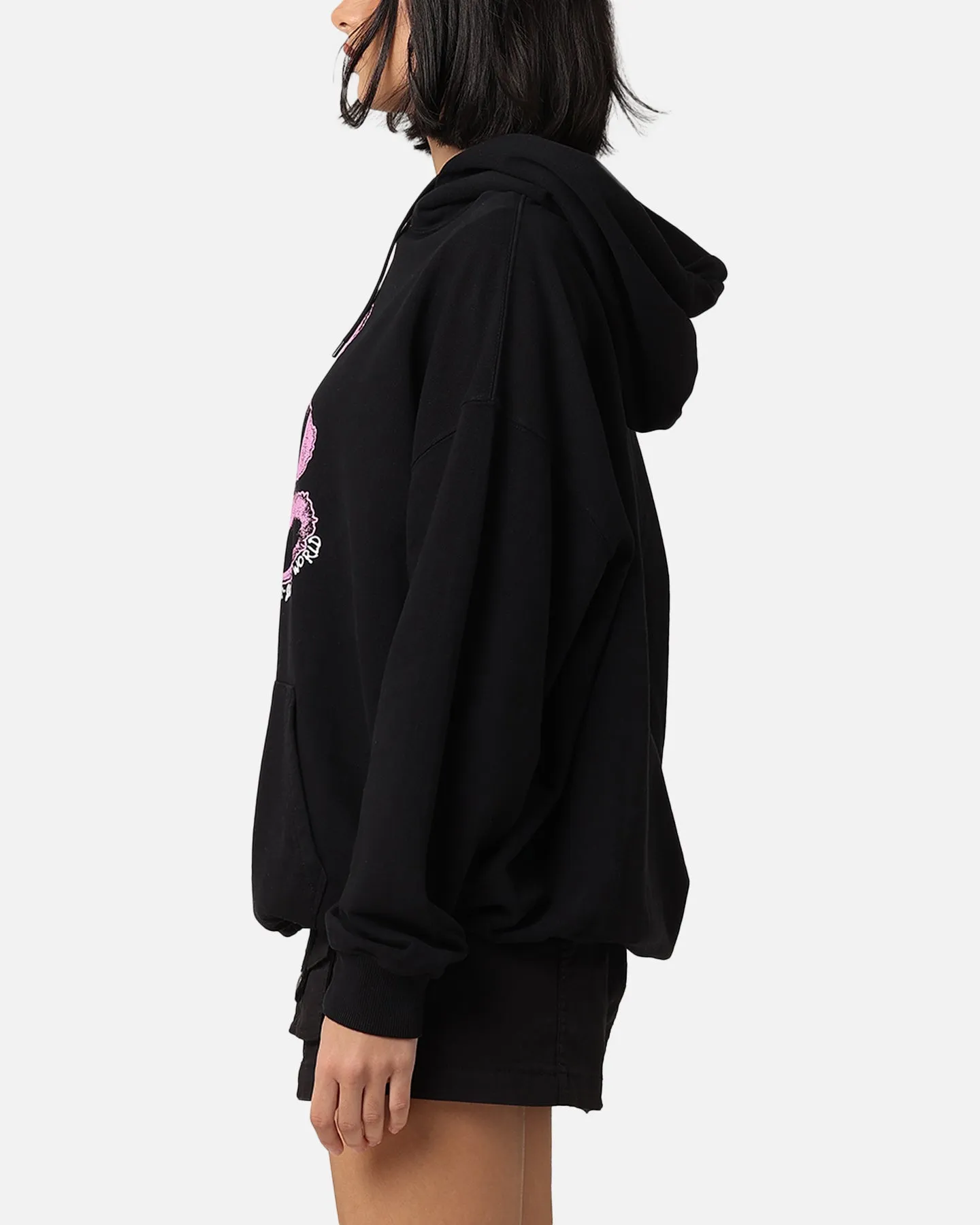 X-Girl Women's Teddy Oversized Hoodie Black