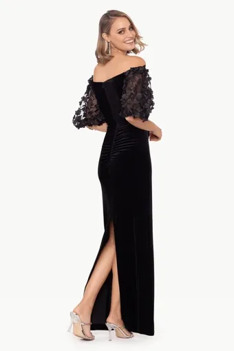 Xscape Evenings Off the Shoulder Velvet Evening Dress 4589X